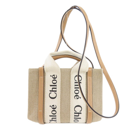 CHLOE Woody Mini 2WAY Handbag Canvas Ladies [Used]
