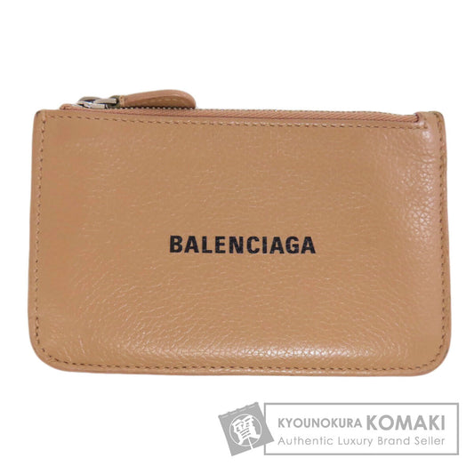 BALENCIAGA 637130 logo coin purse Leather Ladies [Used]