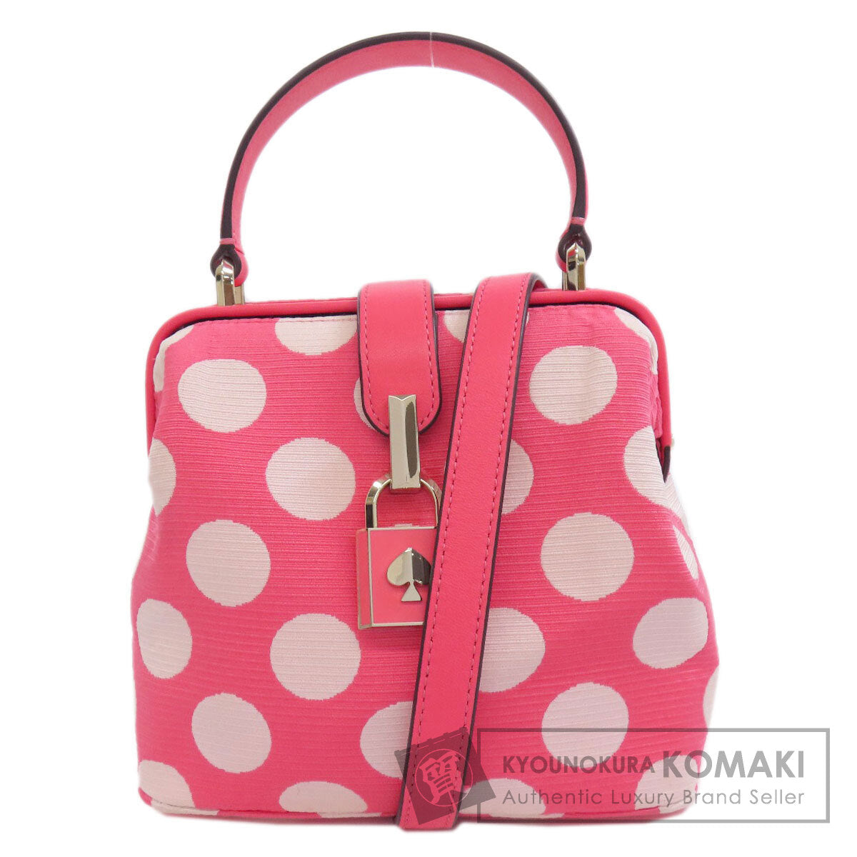 kate spade Dot pattern 2WAY Handbag Canvas Ladies [Used]