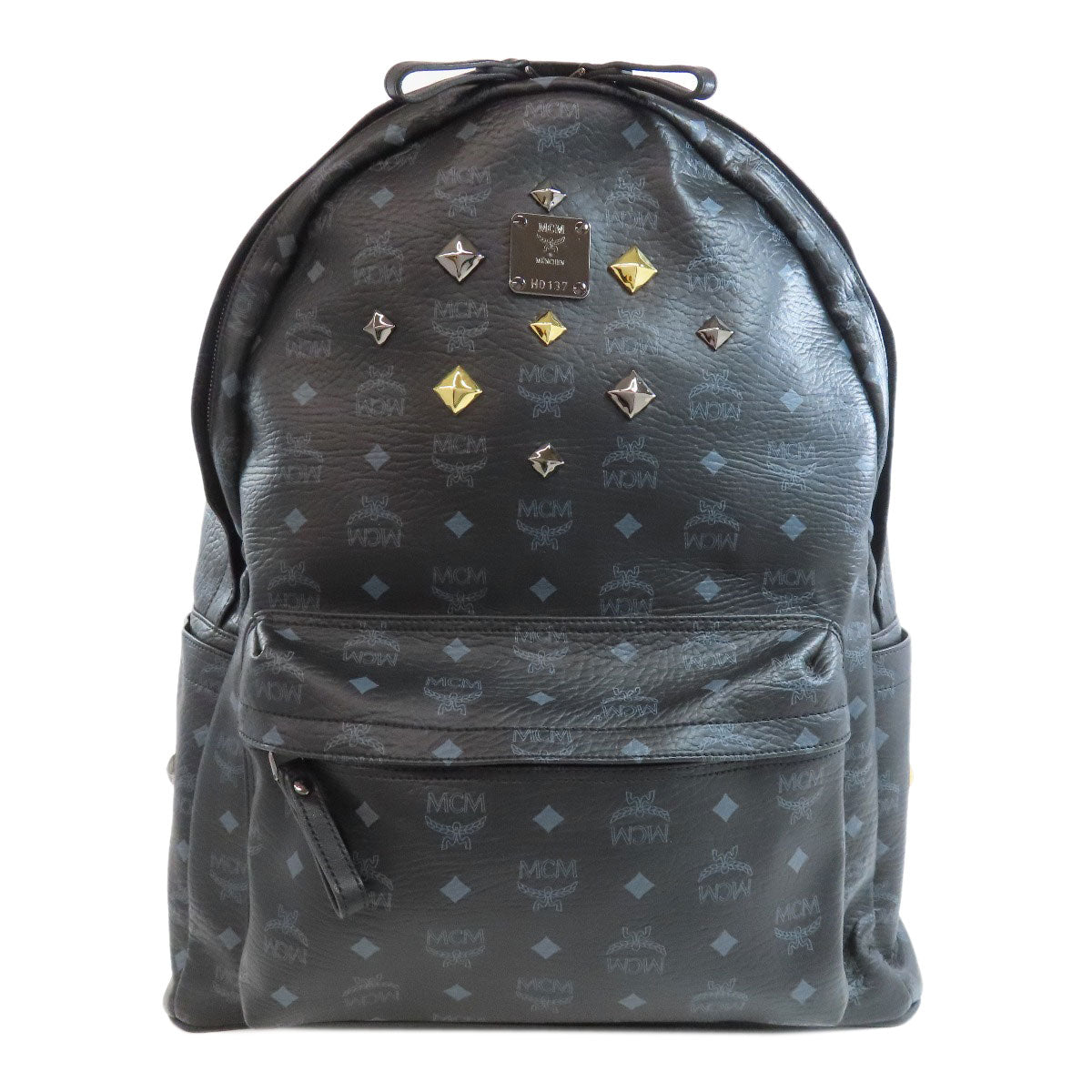 MCM   Backpack Â· Daypack Logo studs Leather Ladies