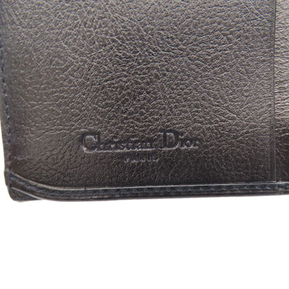 CHRISTIAN DIOR Trotter pattern Long wallet (with coin pocket) Denim Ladies [Used]