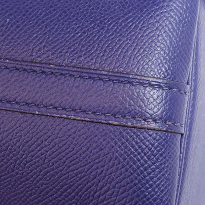 HERMES Picotin Lock PM Blue Ankle Traceage SilverHardware Handbag Epsom Ladies [Used]