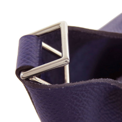HERMES Picotin Lock PM Blue Ankle Traceage SilverHardware Handbag Epsom Ladies [Used]