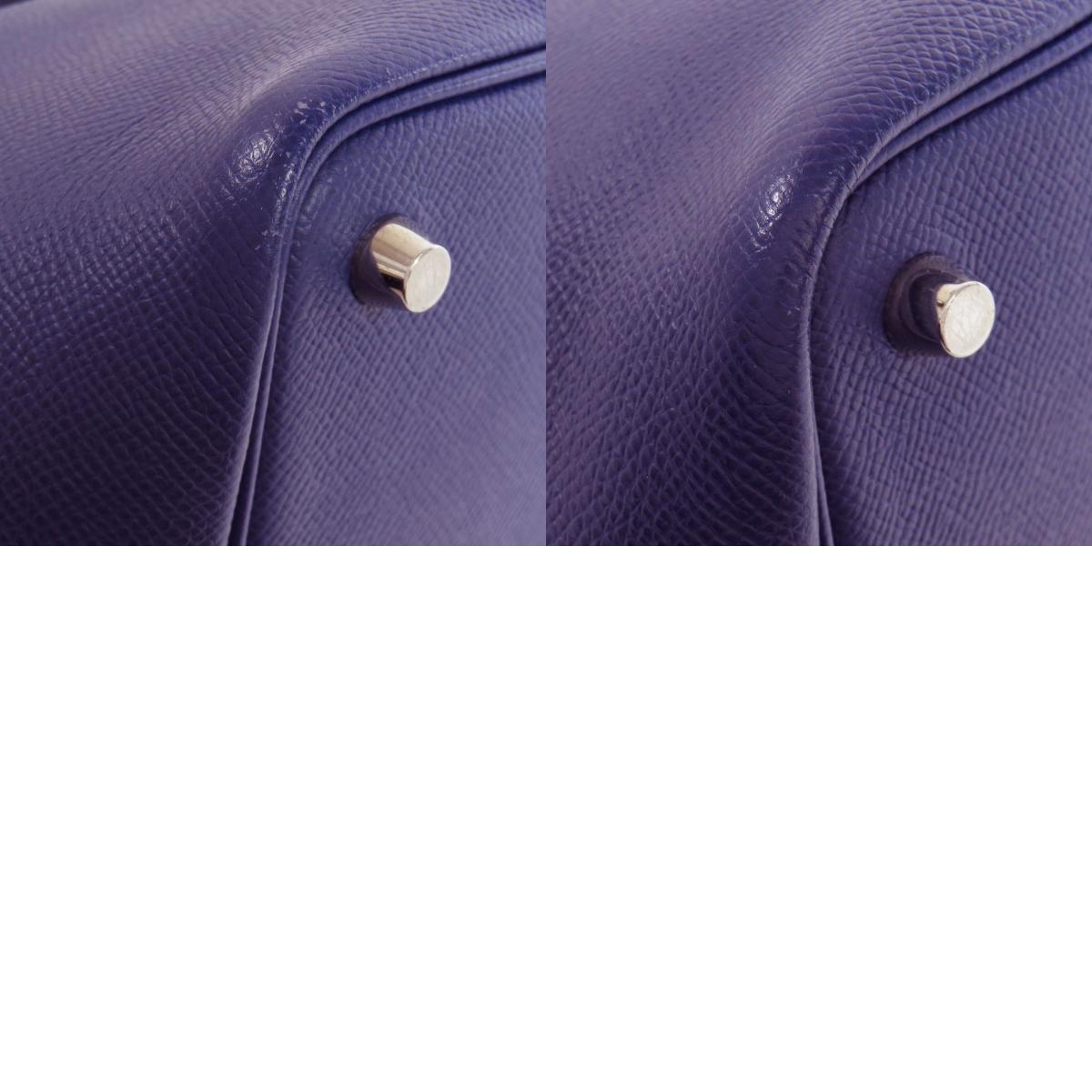 HERMES Picotin Lock PM Blue Ankle Traceage SilverHardware Handbag Epsom Ladies [Used]