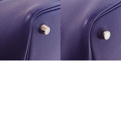 HERMES Picotin Lock PM Blue Ankle Traceage SilverHardware Handbag Epsom Ladies [Used]