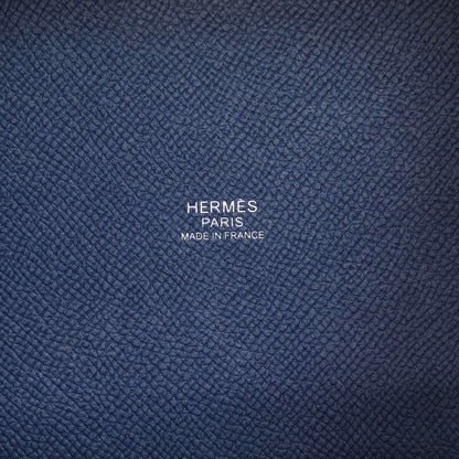 HERMES Picotin Lock PM Blue Ankle Traceage SilverHardware Handbag Epsom Ladies [Used]