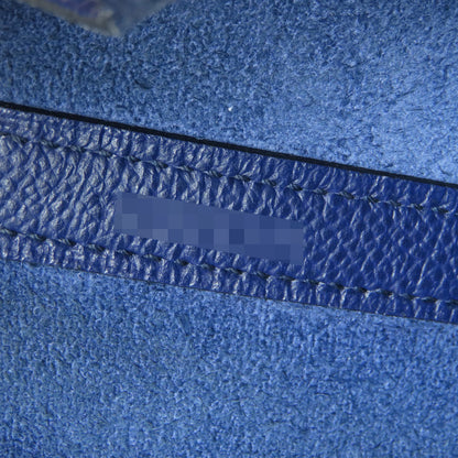 HERMES Picotin Lock PM Blue Ankle Traceage SilverHardware Handbag Epsom Ladies [Used]
