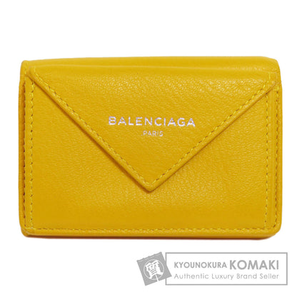 BALENCIAGA 391446 Paper mini wallet Bifold Wallet with Coin Pocket Leather Ladies [Used]