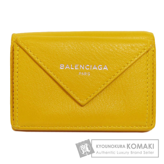 BALENCIAGA 391446 Paper mini wallet Bifold Wallet with Coin Pocket Leather Ladies [Used]