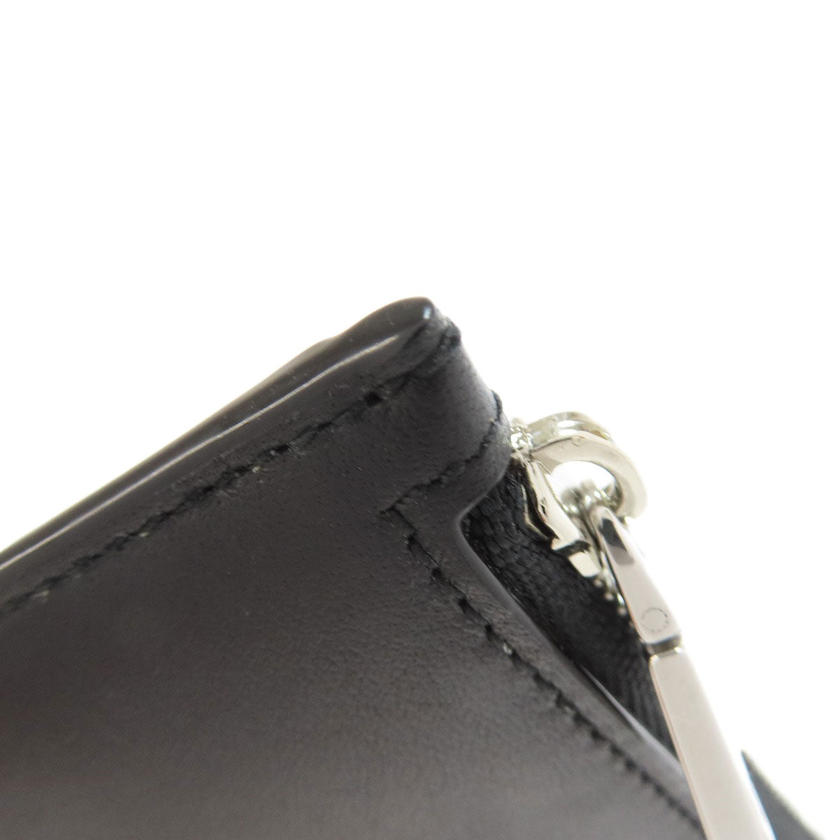 BALLY Barry Stripe Card Case Leather Ladies [Used]