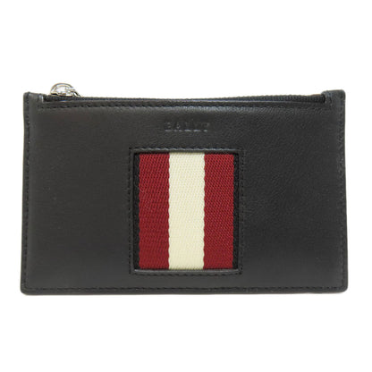 BALLY Barry Stripe Card Case Leather Ladies [Used]