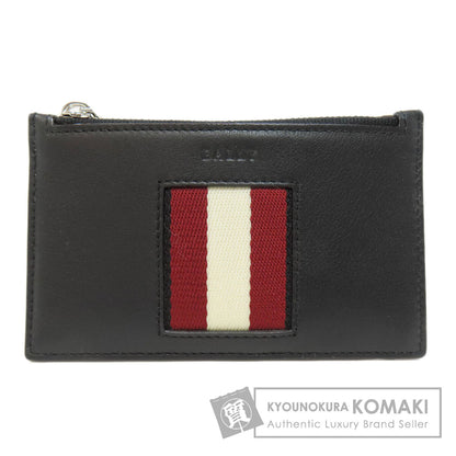 BALLY Barry Stripe Card Case Leather Ladies [Used]