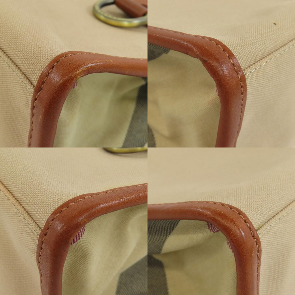 BURBERRY logo Tote Bag Canvas Ladies [Used]