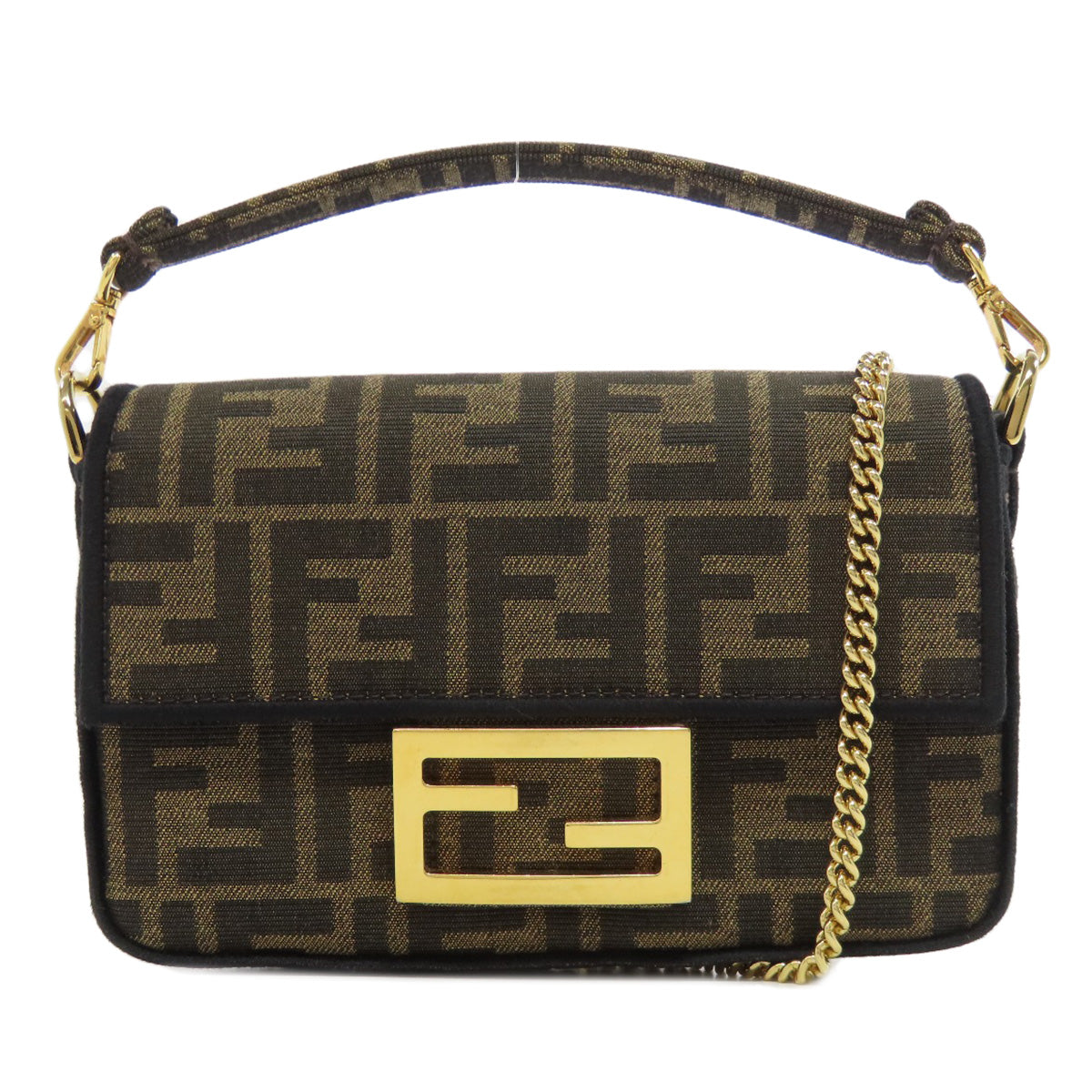 FENDI Zucca pattern 2WAY Shoulder Bag Canvas Ladies [Used]