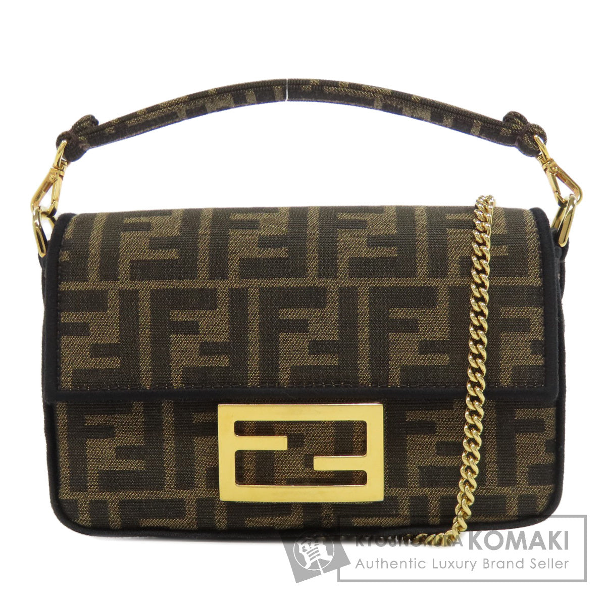 FENDI Zucca pattern 2WAY Shoulder Bag Canvas Ladies [Used]