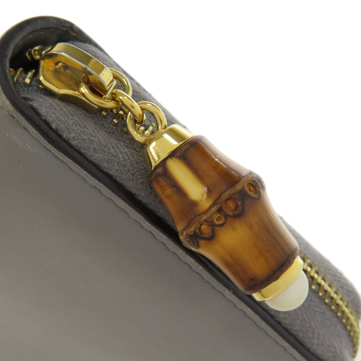 GUCCI 453158 Bamboo Long wallet (with coin pocket) Leather Ladies [Used]