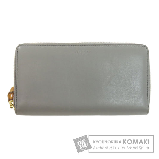 GUCCI 453158 Bamboo Long wallet (with coin pocket) Leather Ladies [Used]