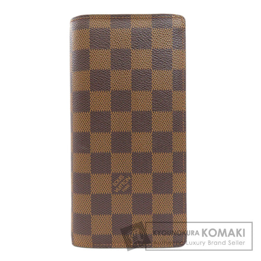 LOUIS VUITTON N60017 Portefeiulle ・ old brother Long wallet (with coin pocket) Damier canvas Ladies [Used]