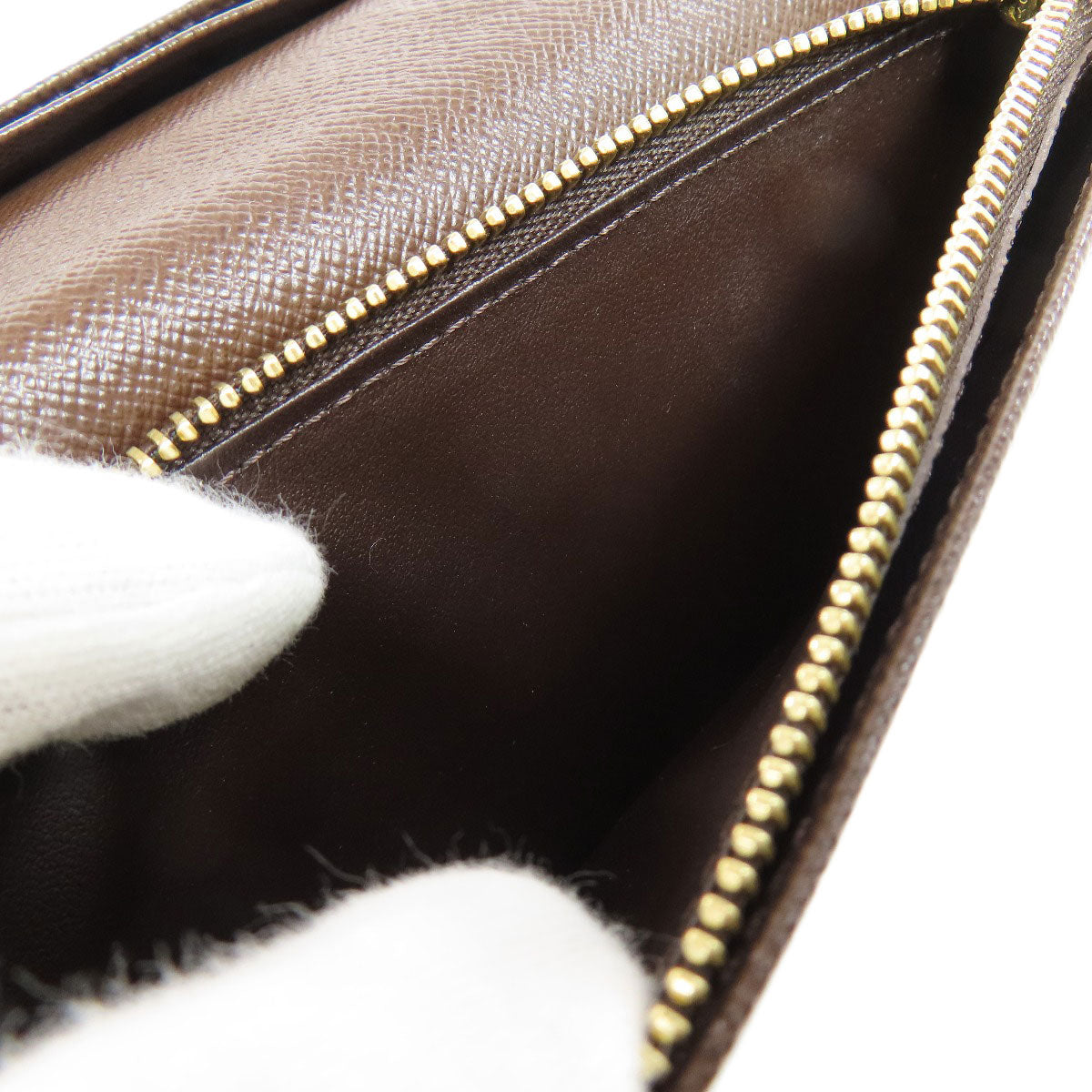 LOUIS VUITTON N60017 Portefeiulle ・ old brother Long wallet (with coin pocket) Damier canvas Ladies [Used]