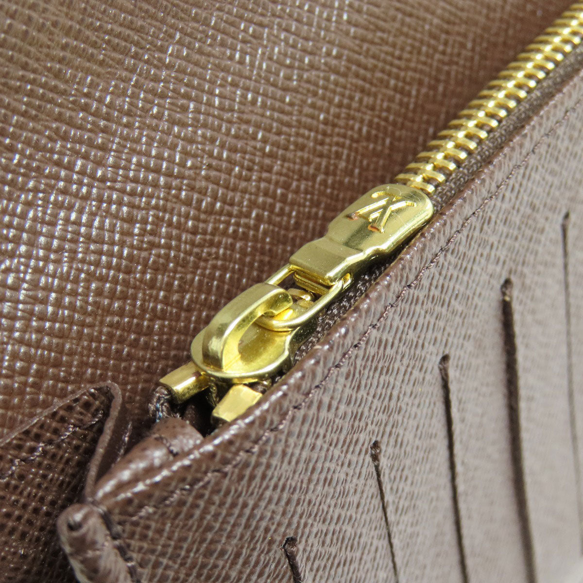 LOUIS VUITTON N60017 Portefeiulle ・ old brother Long wallet (with coin pocket) Damier canvas Ladies [Used]