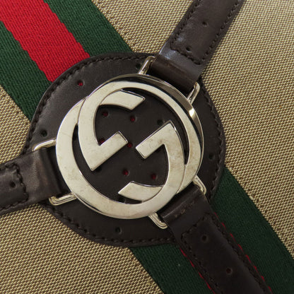 GUCCI  114875 Handbag Sherry Line Interlocking G Canvas Ladies