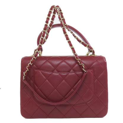 CHANEL Matelasse 2WAY GoldHardware Handbag Lambskin Ladies [Used]
