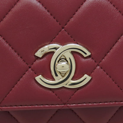 CHANEL Matelasse 2WAY GoldHardware Handbag Lambskin Ladies [Used]