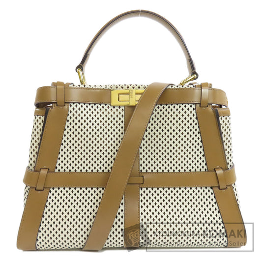 FENDI Peekaboo Punching 2WAY Handbag Calf Ladies [Used]
