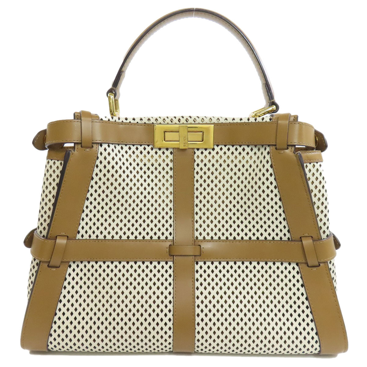 FENDI Peekaboo Punching 2WAY Handbag Calf Ladies [Used]