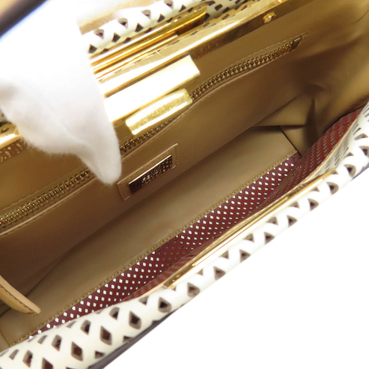 FENDI Peekaboo Punching 2WAY Handbag Calf Ladies [Used]