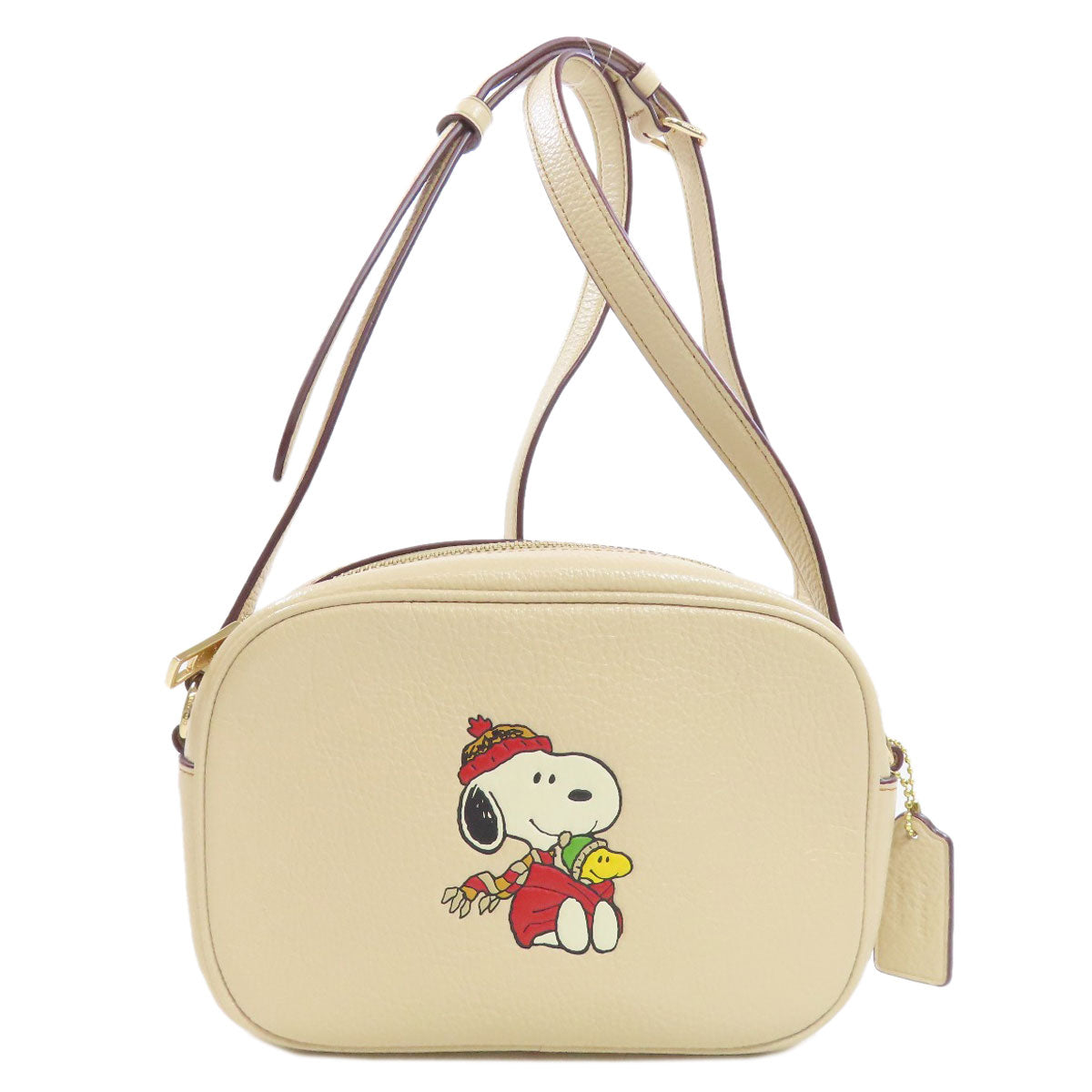 COACH  CF249 Shoulder Bag Snoopy collaboration Leather Ladies