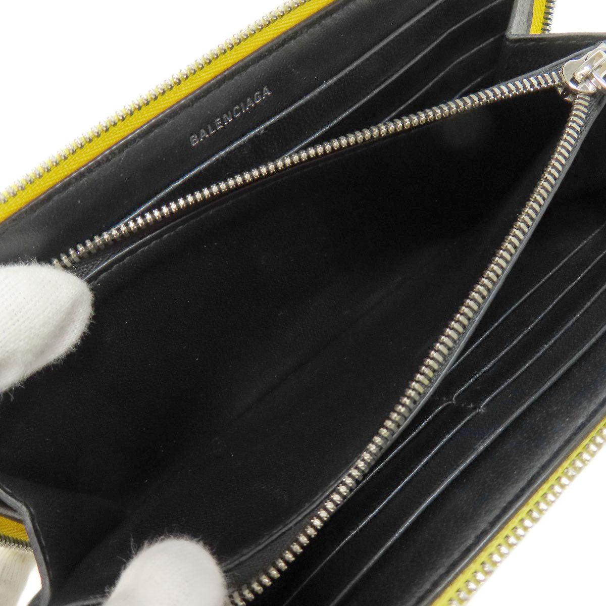 BALENCIAGA  551935 Long wallet (with coin pocket) logo Leather Ladies