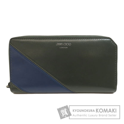 Jimmy Choo logo Long wallet (with coin pocket) Leather Ladies [Used]
