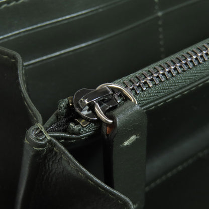 Jimmy Choo logo Long wallet (with coin pocket) Leather Ladies [Used]