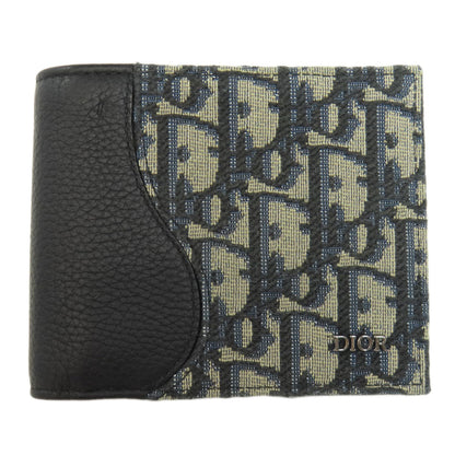 CHRISTIAN DIOR   Bifold Wallet with Coin Pocket Trotter pattern Leather CanvasLadies