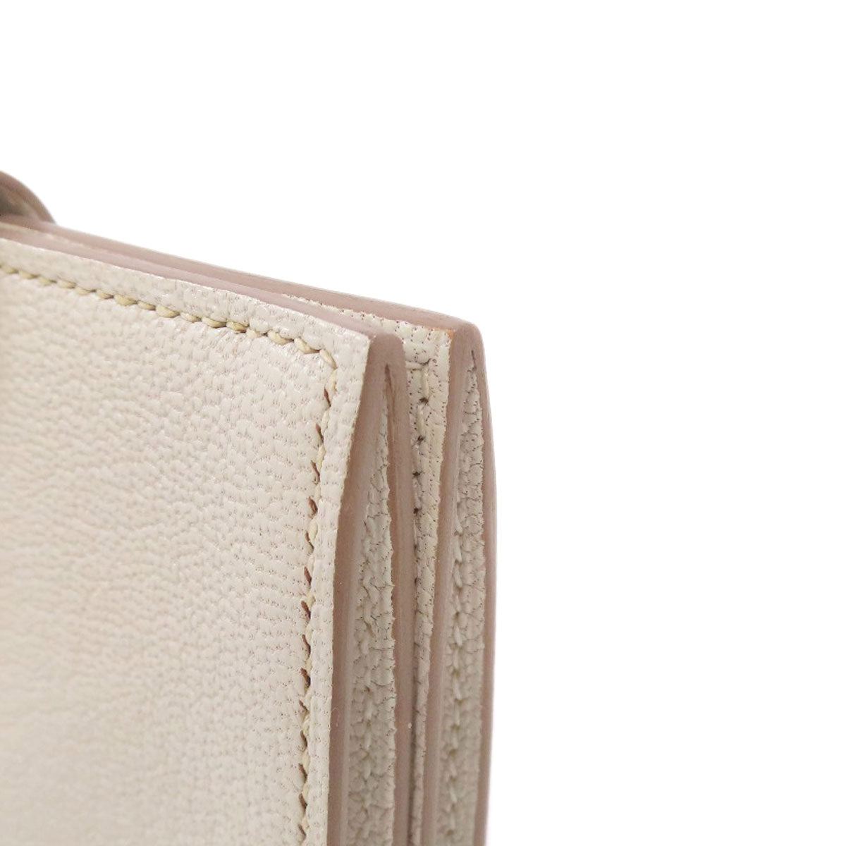 HERMES Bearn Gold Hardware Card Case Chevre Ladies [Used]