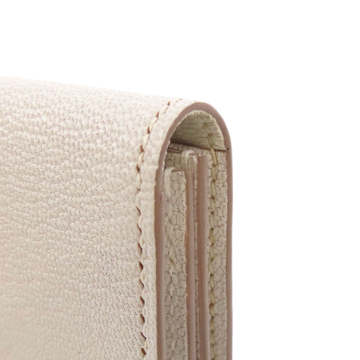 HERMES Bearn Gold Hardware Card Case Chevre Ladies [Used]