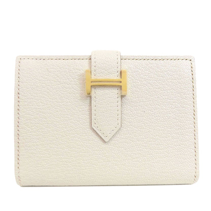 HERMES Bearn Gold Hardware Card Case Chevre Ladies [Used]