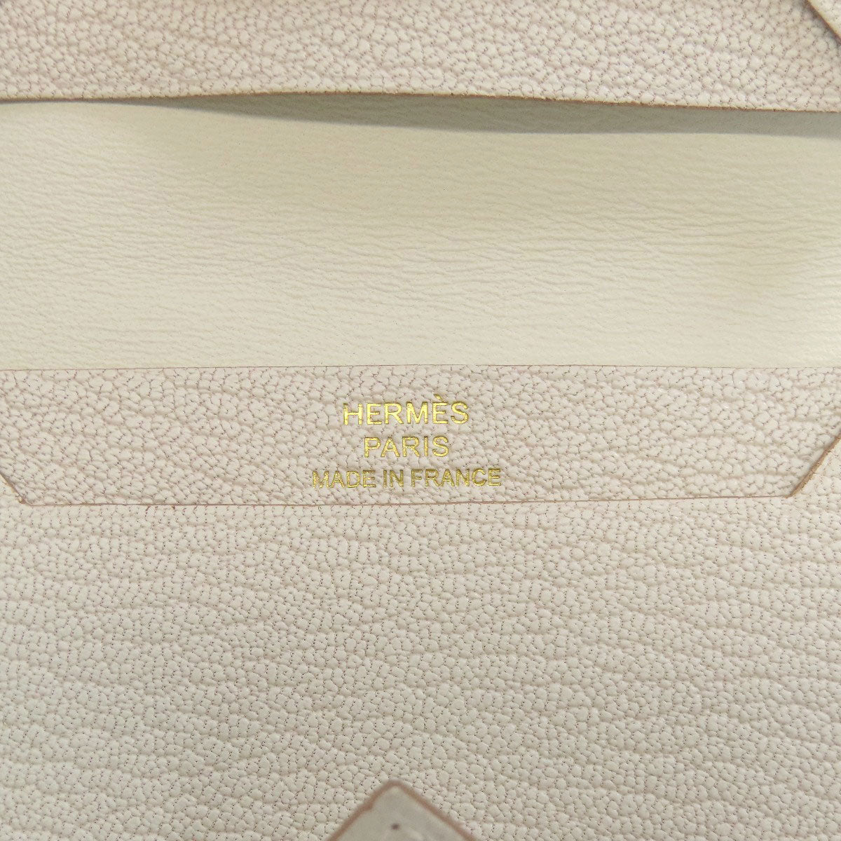 HERMES Bearn Gold Hardware Card Case Chevre Ladies [Used]