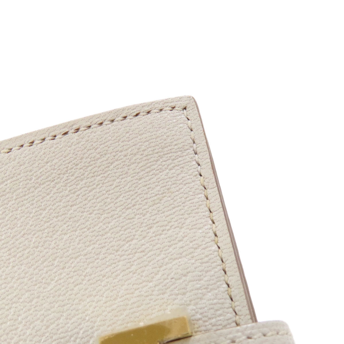 HERMES Bearn Gold Hardware Card Case Chevre Ladies [Used]
