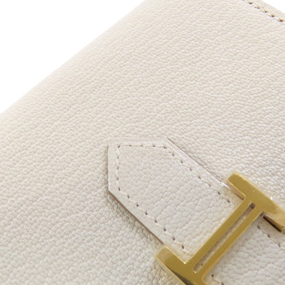 HERMES Bearn Gold Hardware Card Case Chevre Ladies [Used]