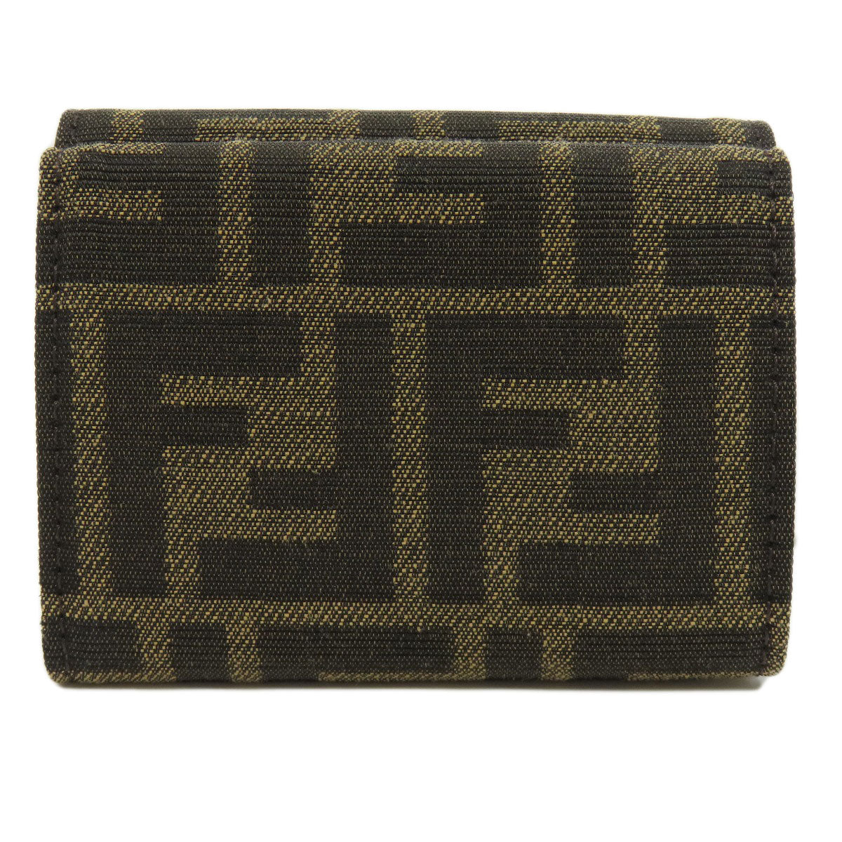 FENDI Zucca pattern Bifold Wallet with Coin Pocket Canvas Ladies [Used]