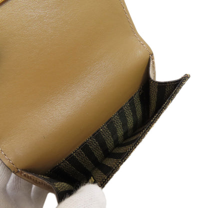 FENDI Zucca pattern Bifold Wallet with Coin Pocket Canvas Ladies [Used]