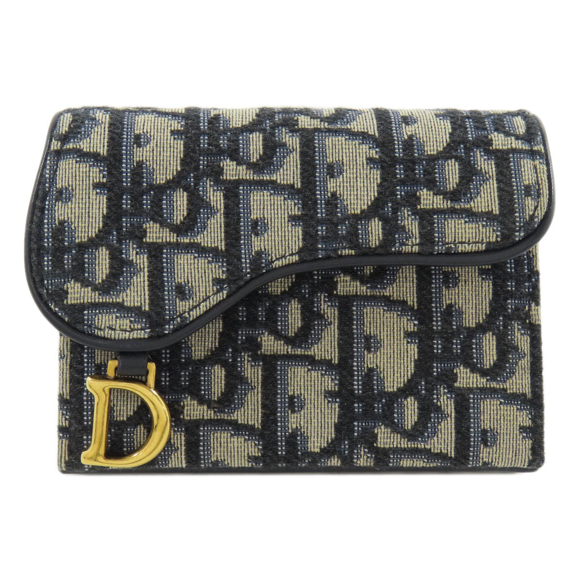 CHRISTIAN DIOR   Card Case Saddle trotter pattern Canvas Ladies