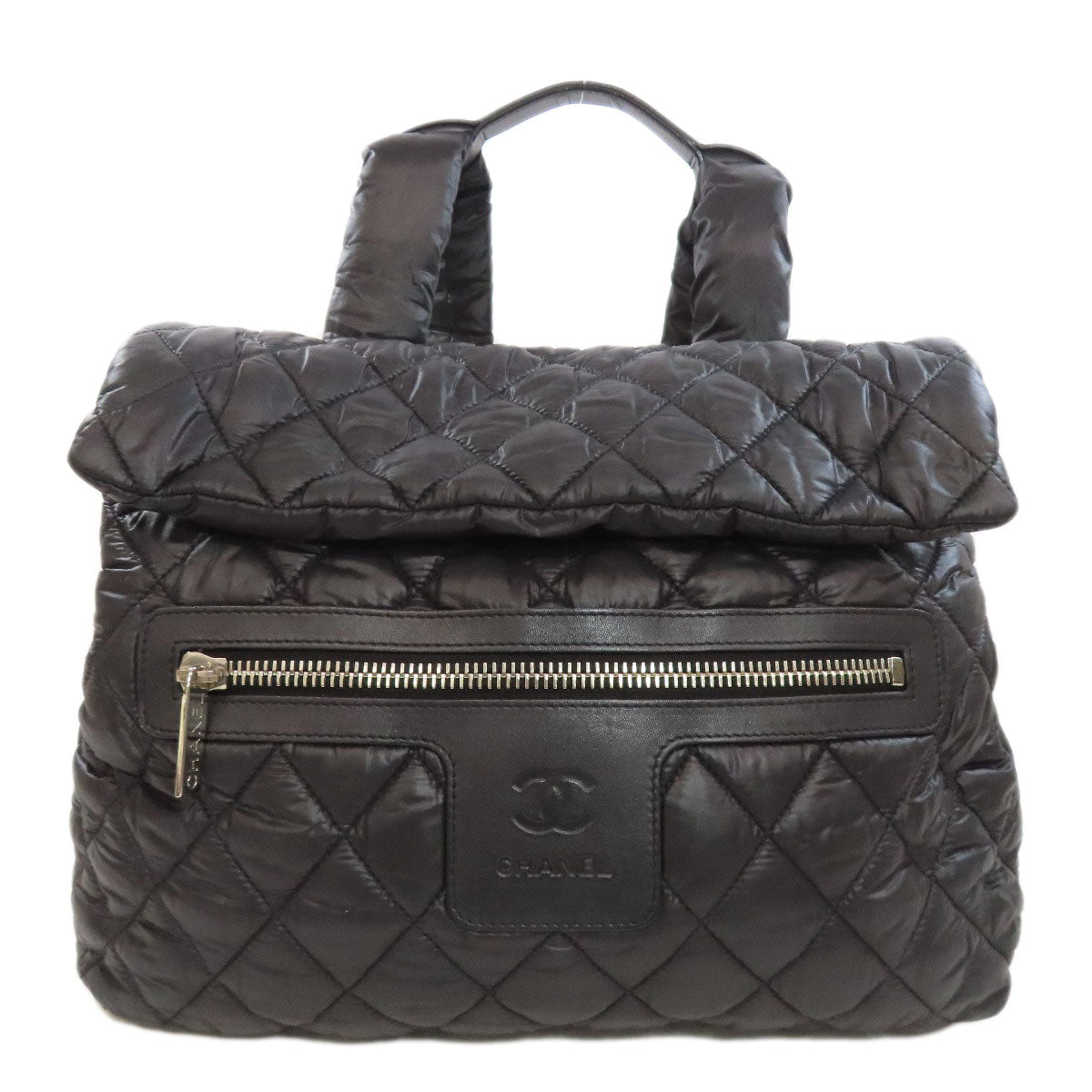 CHANEL   Backpack Â· Daypack Cocoko Koon SilverHardware Nylon Ladies