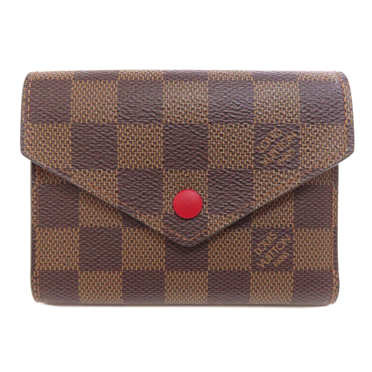 LOUIS VUITTON  N41659 Bifold Wallet with Coin Pocket Portefeiulle Â· Victorine Damier canvas Ladies