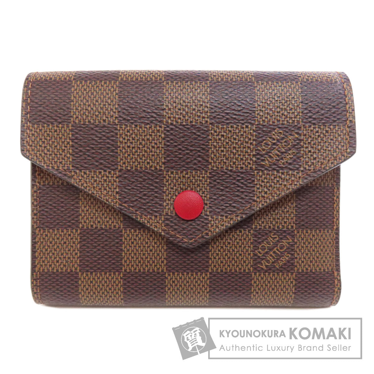 LOUIS VUITTON  N41659 Bifold Wallet with Coin Pocket Portefeiulle Â· Victorine Damier canvas Ladies