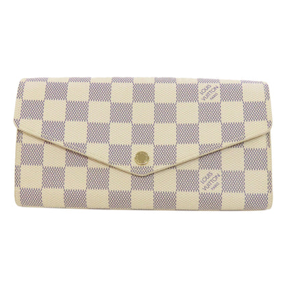 LOUIS VUITTON  N63208 Long wallet (with coin pocket) Portefeiulle Â· Sarah Damier canvas Ladies