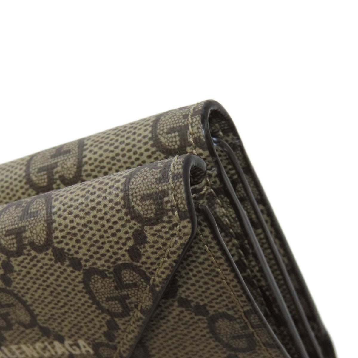 BALENCIAGA 681704 Gucci collaboration tri-fold wallet Bifold Wallet with Coin Pocket PVC Ladies [Used]