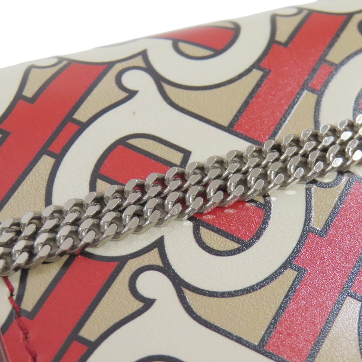 BURBERRY Logo motif Bifold Wallet with Coin Pocket PVC Ladies [Used]
